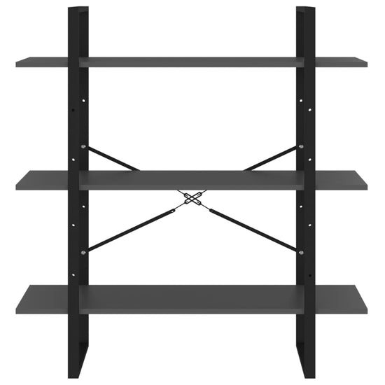 Boekenkast 100x30x105 cm spaanplaat grijs MeubelReus