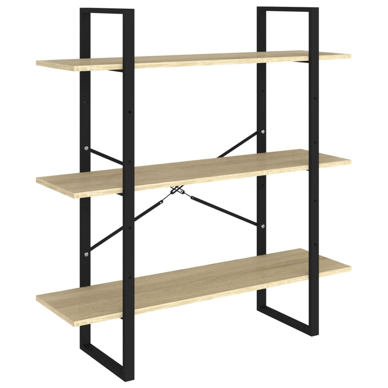 Boekenkast 100x30x105 cm spaanplaat sonomo eikenkleurig MeubelReus