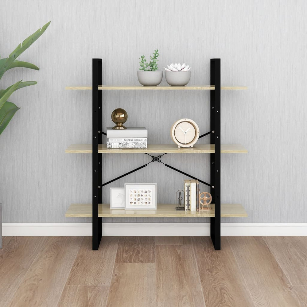 Boekenkast 100x30x105 cm spaanplaat sonomo eikenkleurig MeubelReus