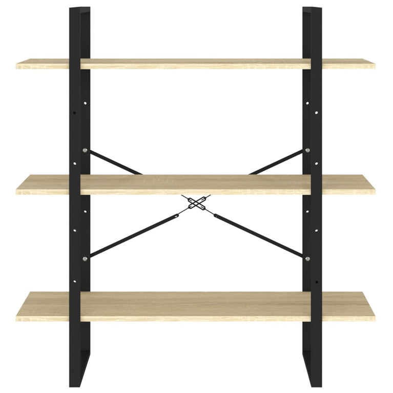 Boekenkast 100x30x105 cm spaanplaat sonomo eikenkleurig MeubelReus