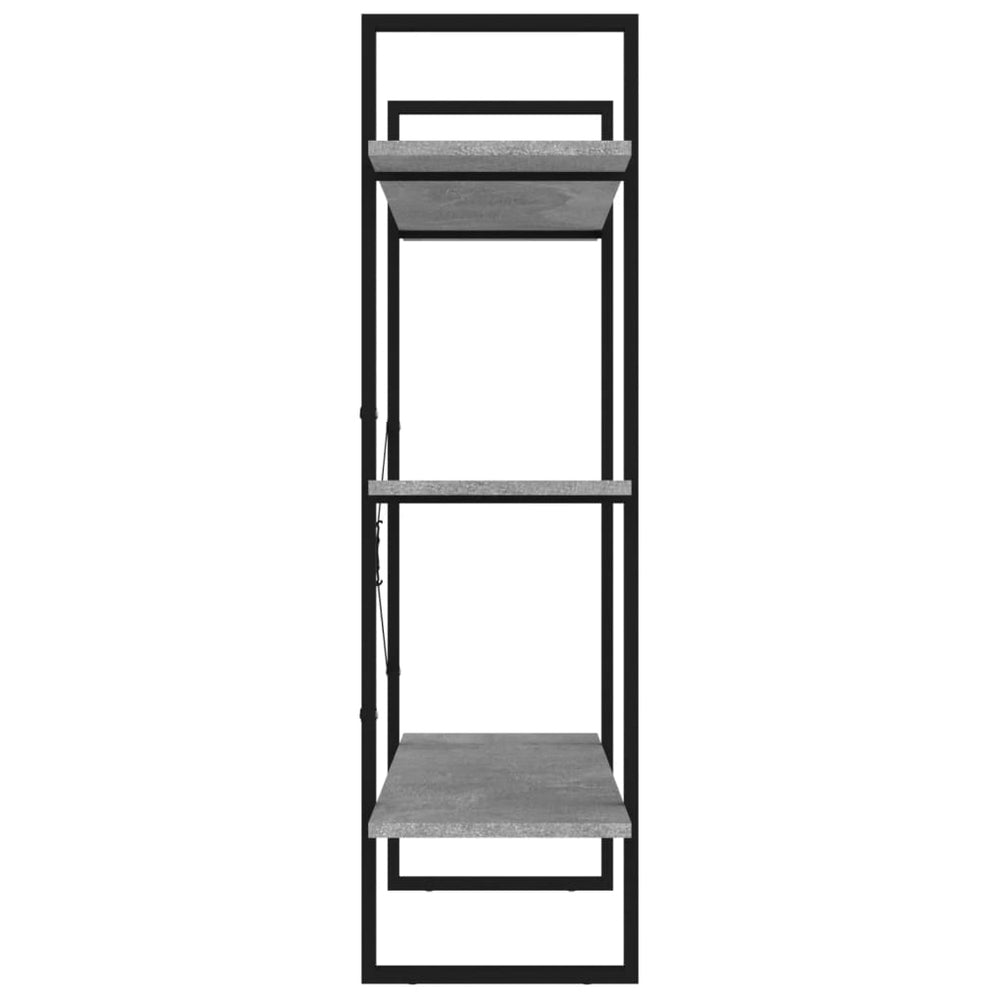 Boekenkast 100x30x105 cm spaanplaat betongrijs MeubelReus