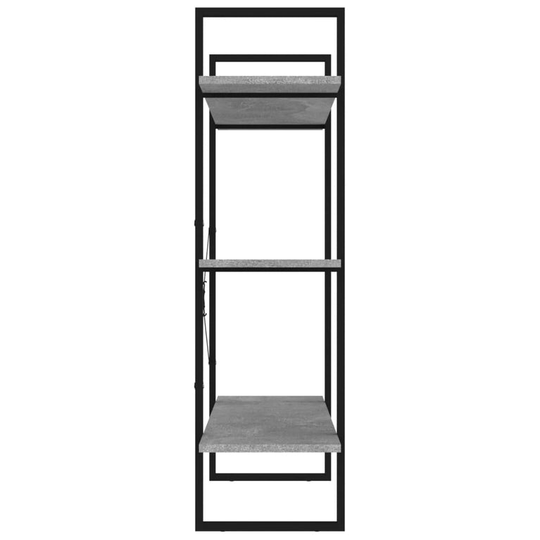 Boekenkast 100x30x105 cm spaanplaat betongrijs MeubelReus