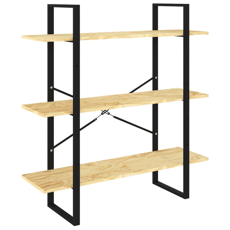 Boekenkast met 3 schappen 100x30x105 cm massief grenenhout MeubelReus