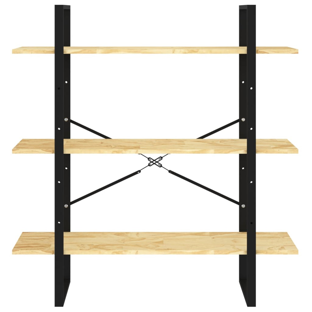 Boekenkast met 3 schappen 100x30x105 cm massief grenenhout MeubelReus