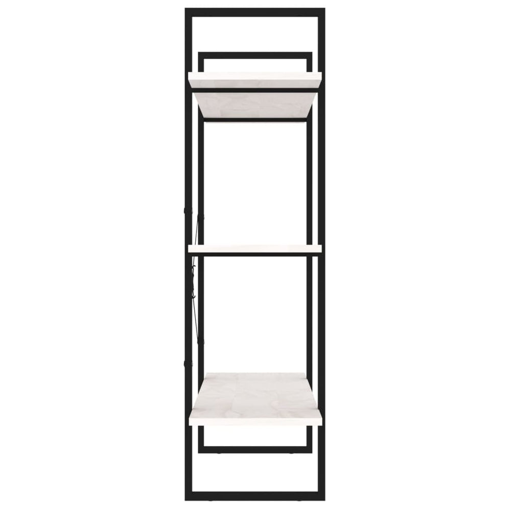 Boekenkast met 3 schappen 100x30x105 cm massief grenenhout wit MeubelReus