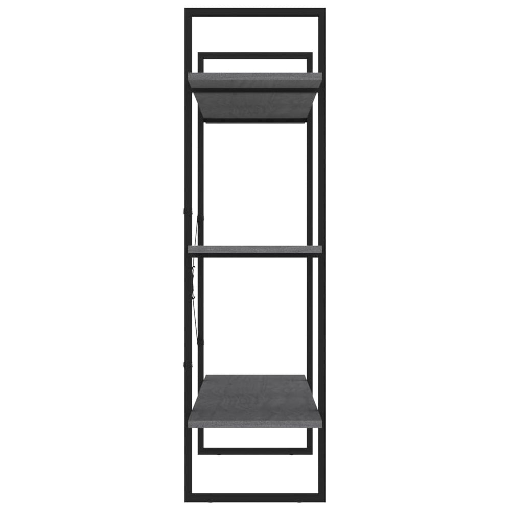 Boekenkast met 3 schappen 100x30x105 cm grenenhout grijs MeubelReus