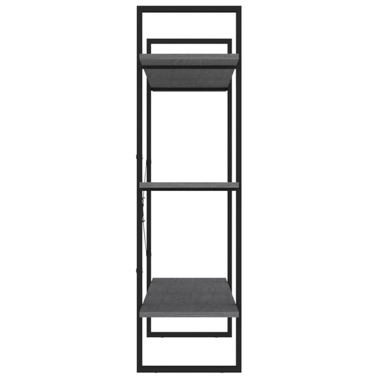 Boekenkast met 3 schappen 100x30x105 cm grenenhout grijs MeubelReus