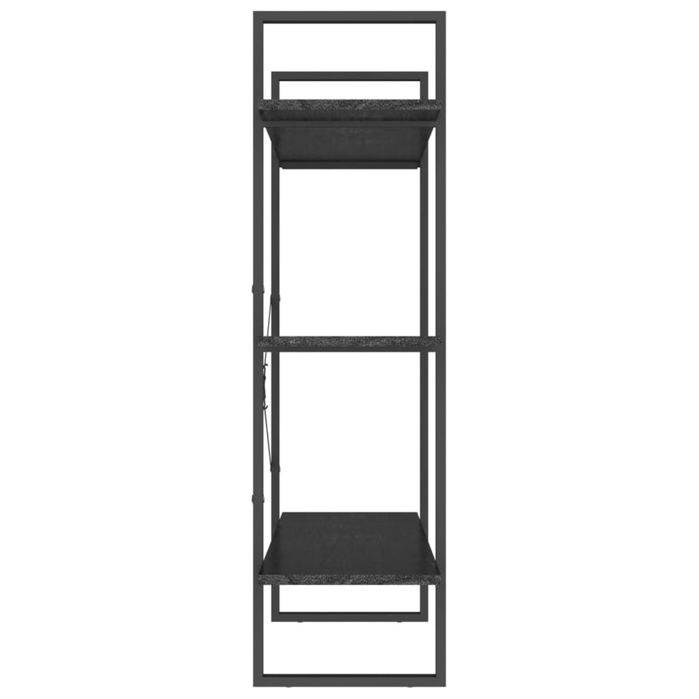 Boekenkast met 3 schappen 100x30x105 cm grenenhout zwart MeubelReus