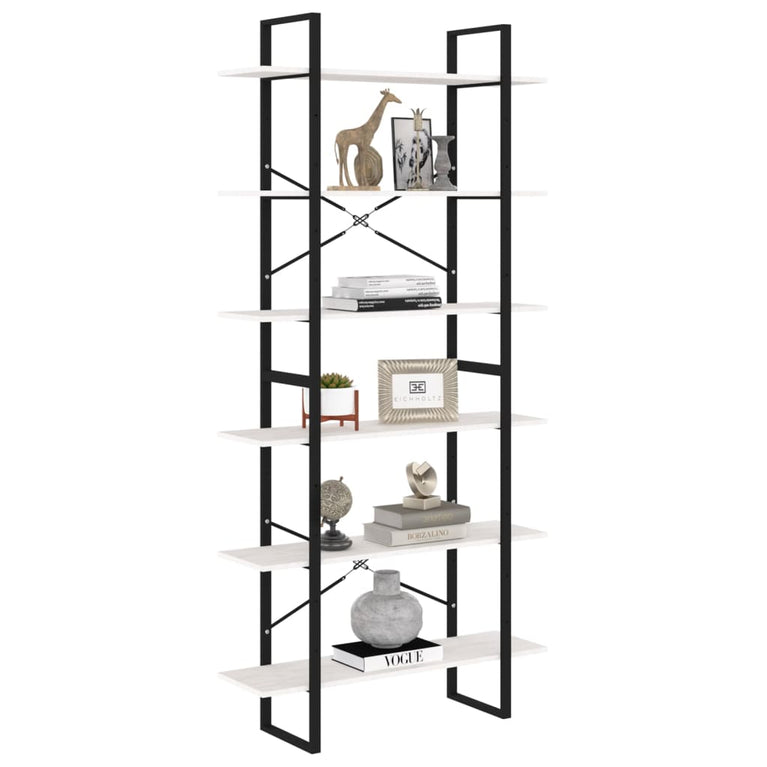 Hoge kast 100x30x210 cm massief grenenhout wit MeubelReus