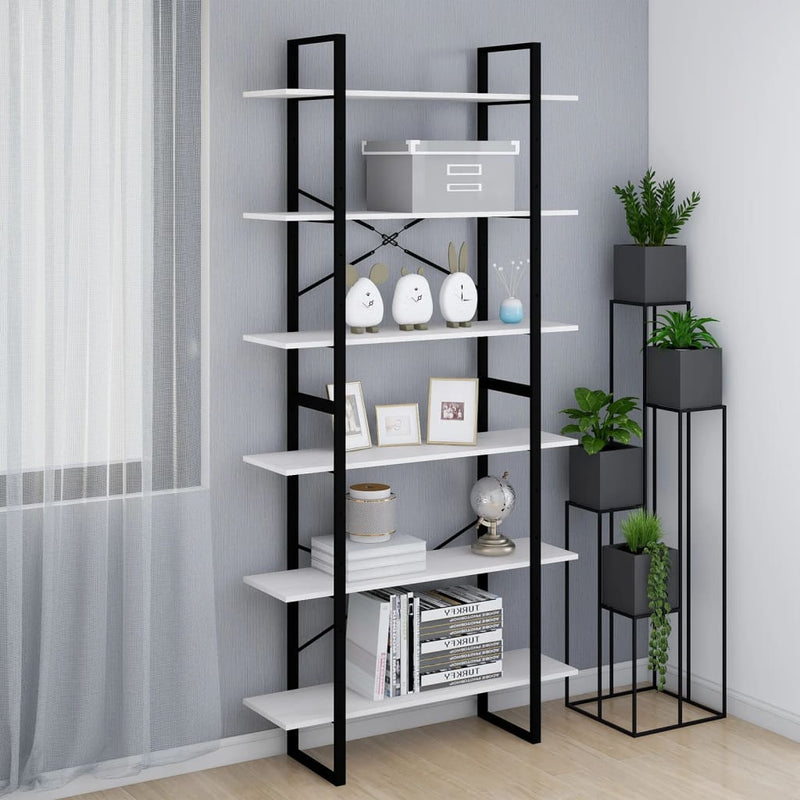 Hoge kast 100x30x210 cm massief grenenhout wit MeubelReus