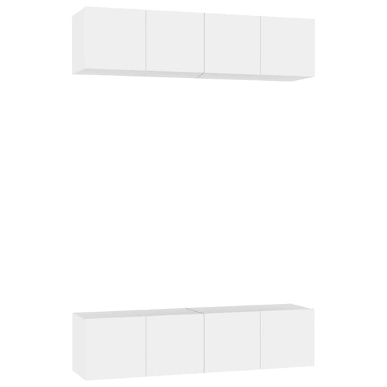 Tv-meubelen 4 st 60x30x30 cm spaanplaat wit MeubelReus