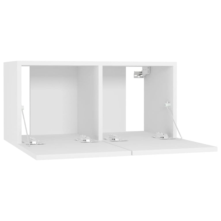 Tv-meubelen 4 st 60x30x30 cm spaanplaat wit MeubelReus
