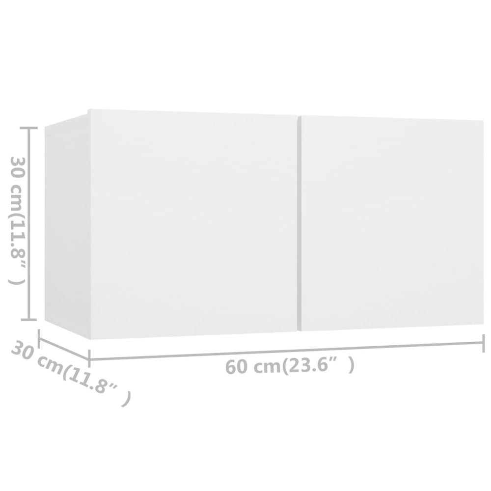 Tv-meubelen 4 st 60x30x30 cm spaanplaat wit MeubelReus