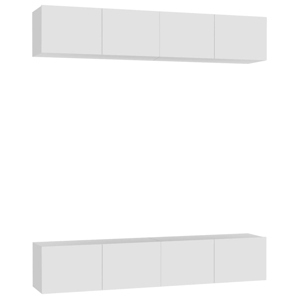 Tv-meubelen 4 st 80x30x30 cm bewerkt hout wit MeubelReus