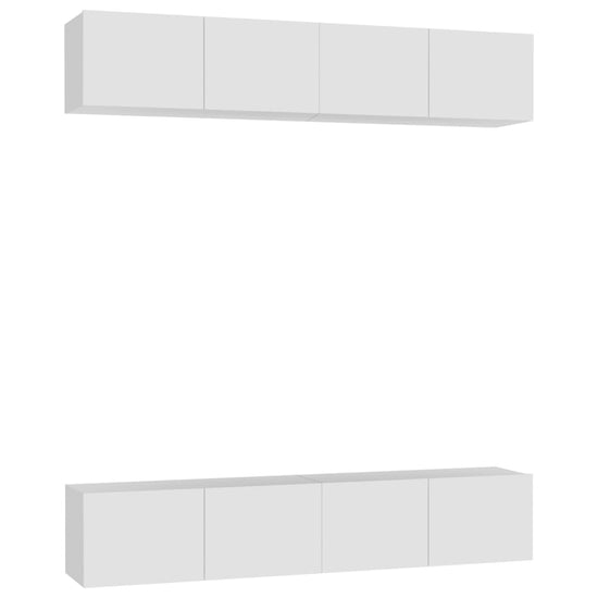 Tv-meubelen 4 st 80x30x30 cm bewerkt hout wit MeubelReus