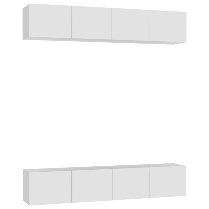 Tv-meubelen 4 st 80x30x30 cm bewerkt hout wit MeubelReus