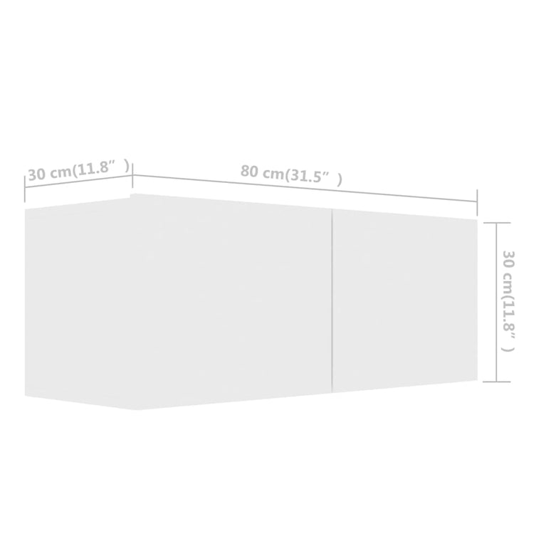 Tv-meubelen 4 st 80x30x30 cm bewerkt hout wit MeubelReus