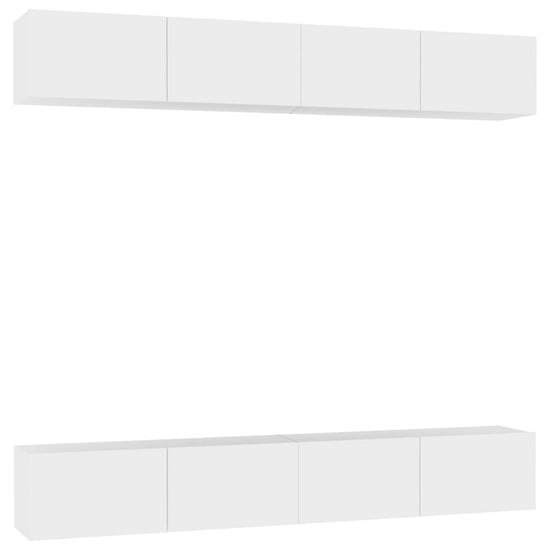 Tv-meubelen 4 st 100x30x30 cm spaanplaat wit MeubelReus