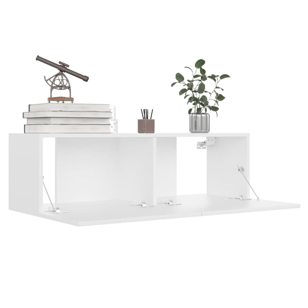 Tv-meubelen 4 st 100x30x30 cm spaanplaat wit MeubelReus