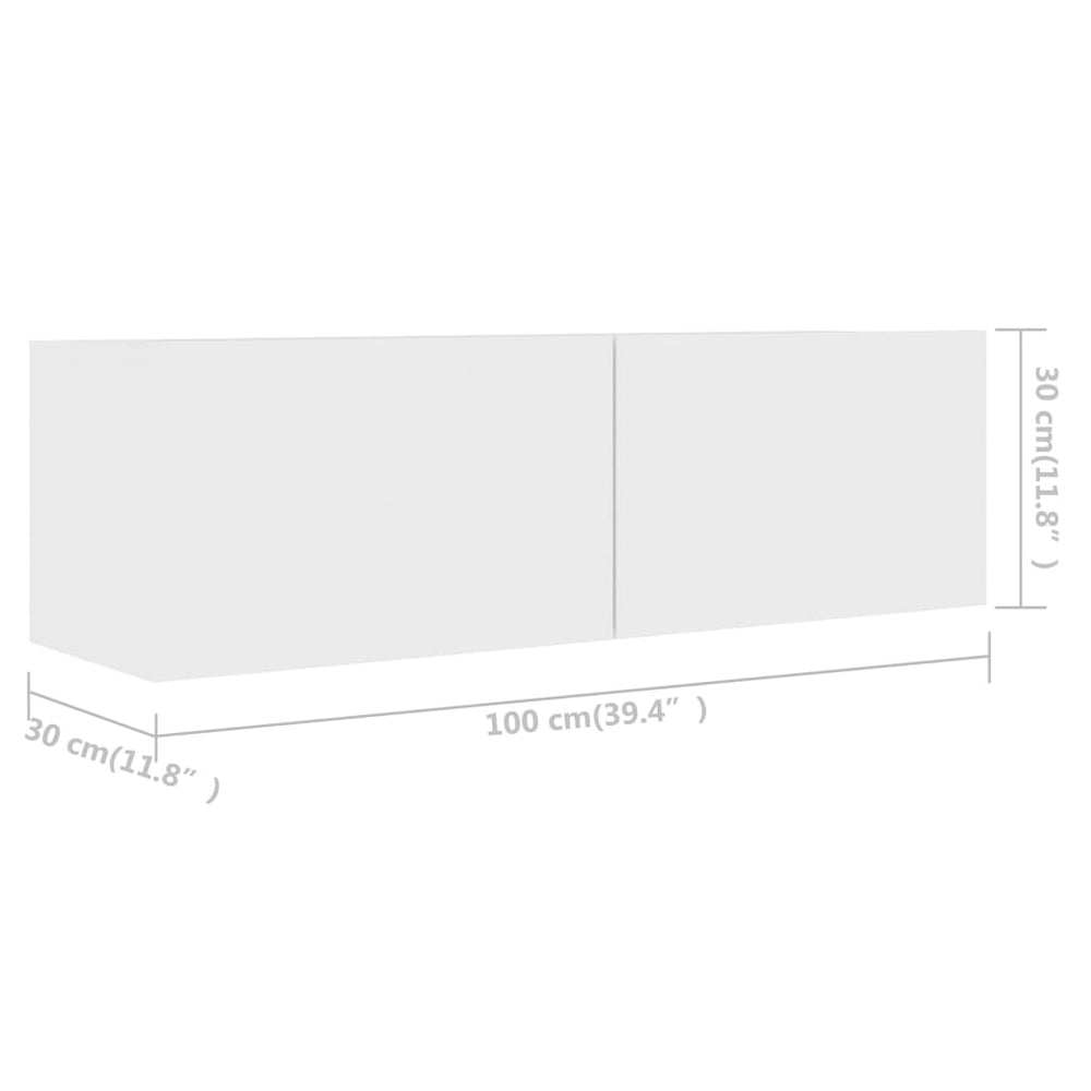 Tv-meubelen 4 st 100x30x30 cm spaanplaat wit MeubelReus