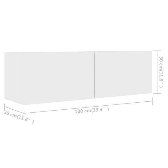 Tv-meubelen 4 st 100x30x30 cm spaanplaat wit MeubelReus