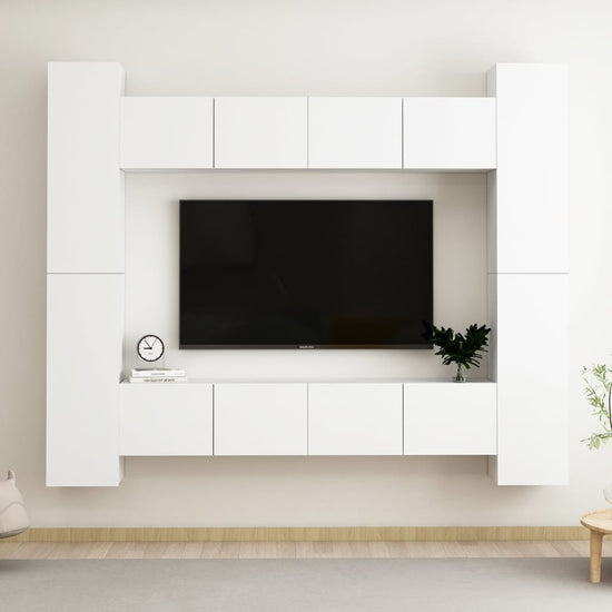 8-delige Tv-meubelset spaanplaat wit MeubelReus