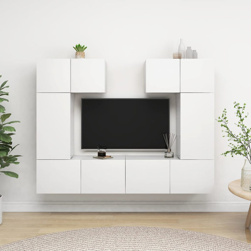 6-delige Tv-meubelset spaanplaat wit MeubelReus