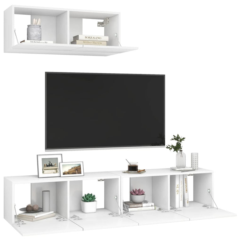 Tv-meubelen 3 st bewerkt hout wit MeubelReus