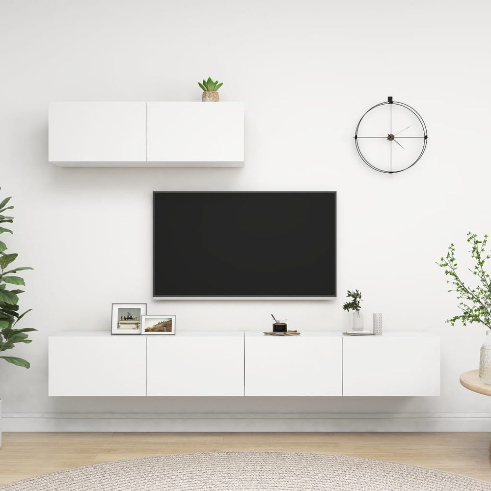 Tv-meubelen 3 st spaanplaat wit MeubelReus