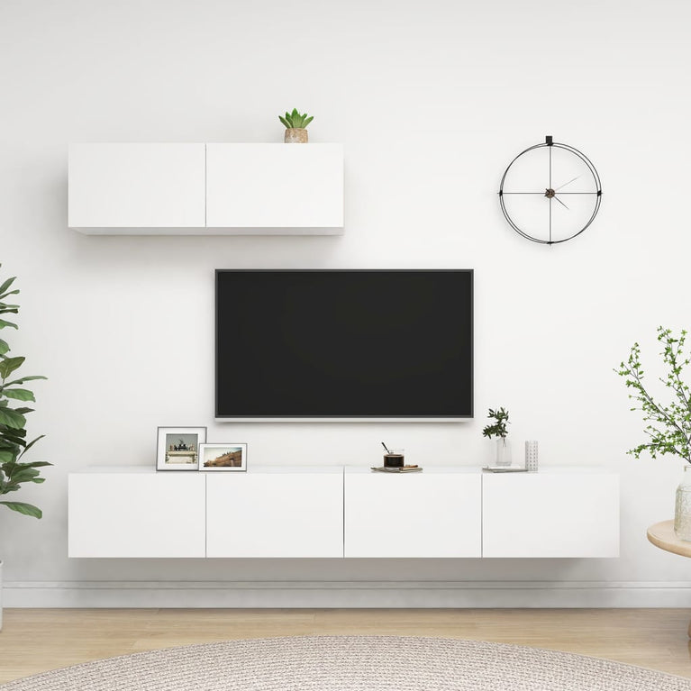 Tv-meubelen 3 st spaanplaat wit MeubelReus