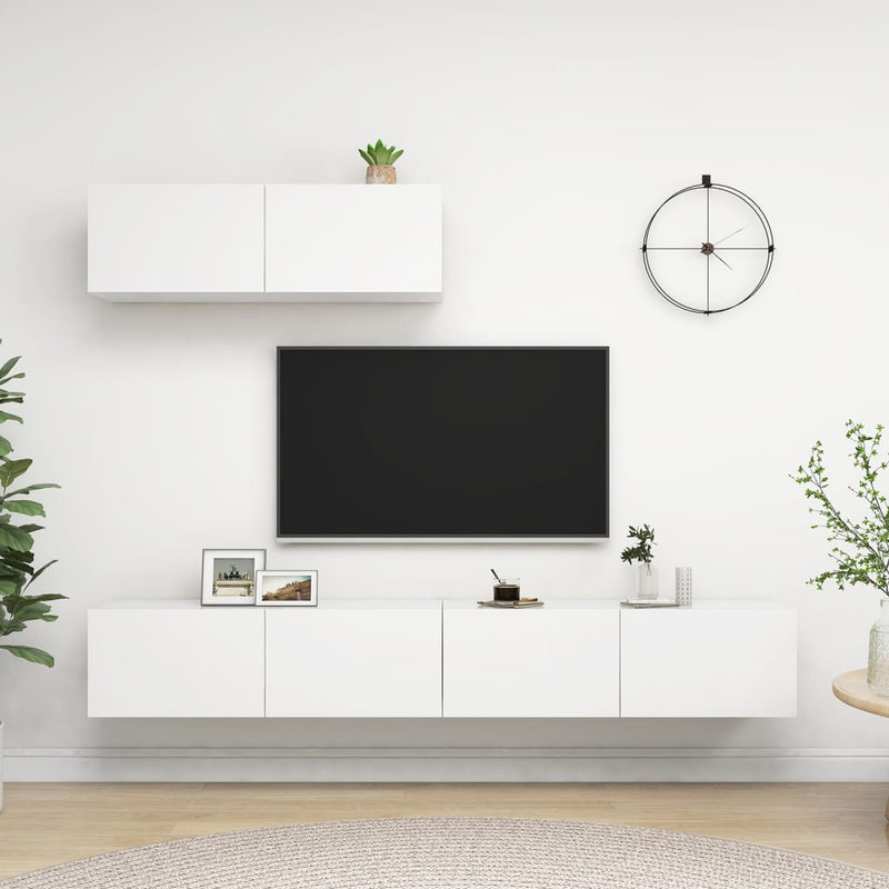 Tv-meubelen 3 st spaanplaat wit MeubelReus