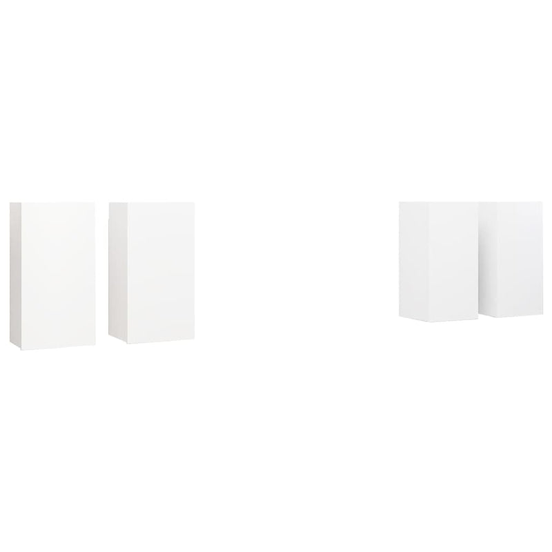 Tv-meubelen 4 st 30,5x30x60 cm spaanplaat wit MeubelReus