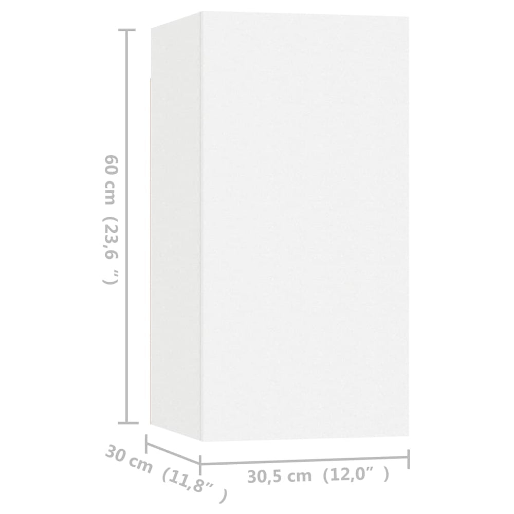 Tv-meubelen 4 st 30,5x30x60 cm spaanplaat wit MeubelReus