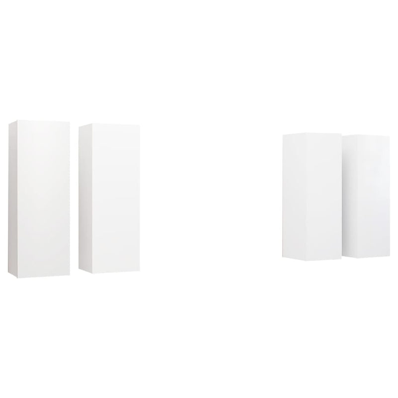 Tv-meubelen 4 st 30,5x30x90 cm spaanplaat wit MeubelReus