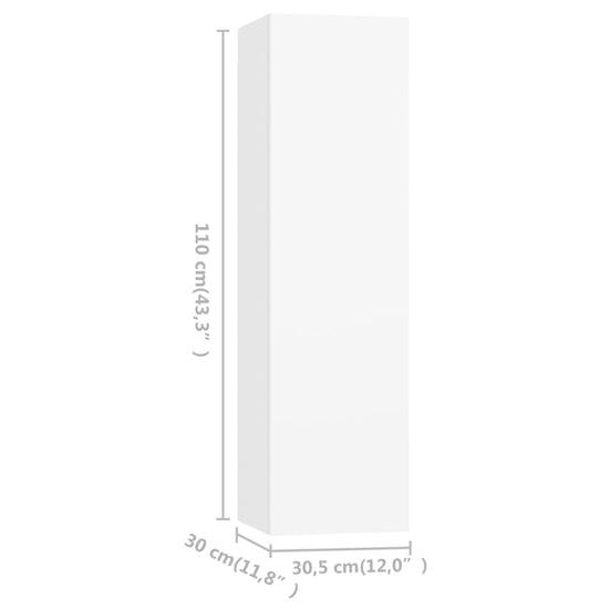 Tv-meubelen 4 st 30,5x30x110 cm spaanplaat wit MeubelReus