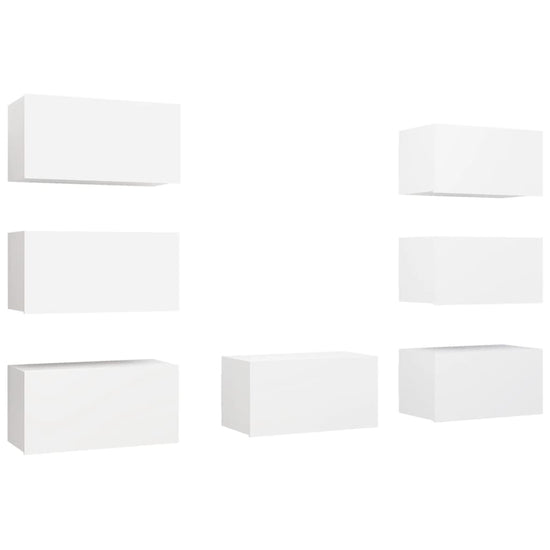 Tv-meubelen 7 st 30,5x30x60 cm spaanplaat wit MeubelReus