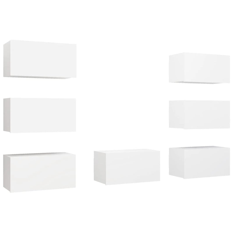 Tv-meubelen 7 st 30,5x30x60 cm spaanplaat wit MeubelReus
