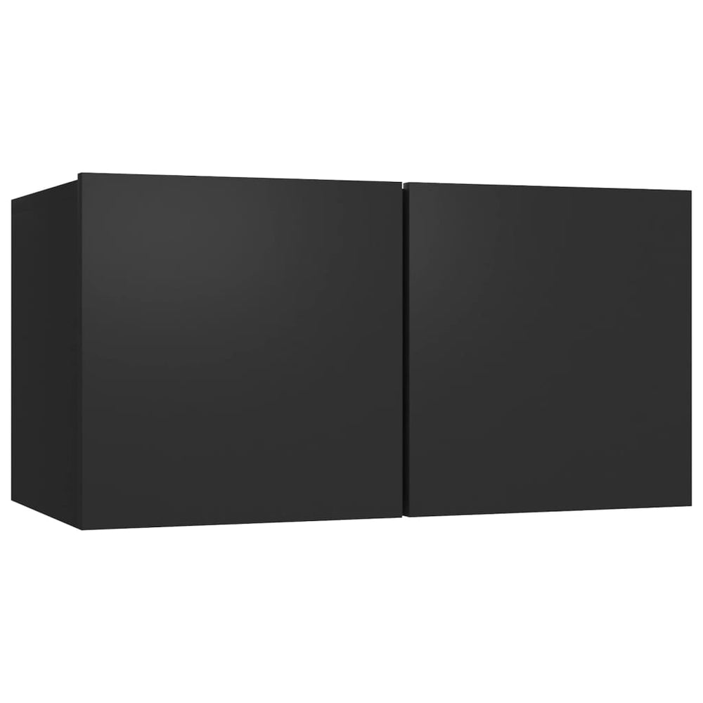 Tv-meubelen 4 st 60x30x30 cm spaanplaat zwart MeubelReus