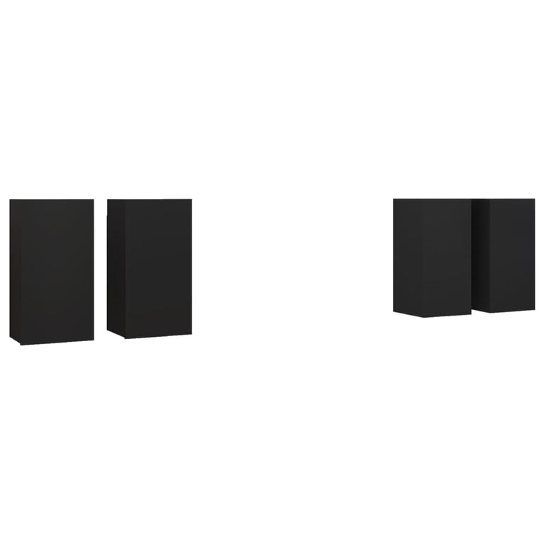 Tv-meubelen 4 st 30,5x30x60 cm spaanplaat zwart MeubelReus