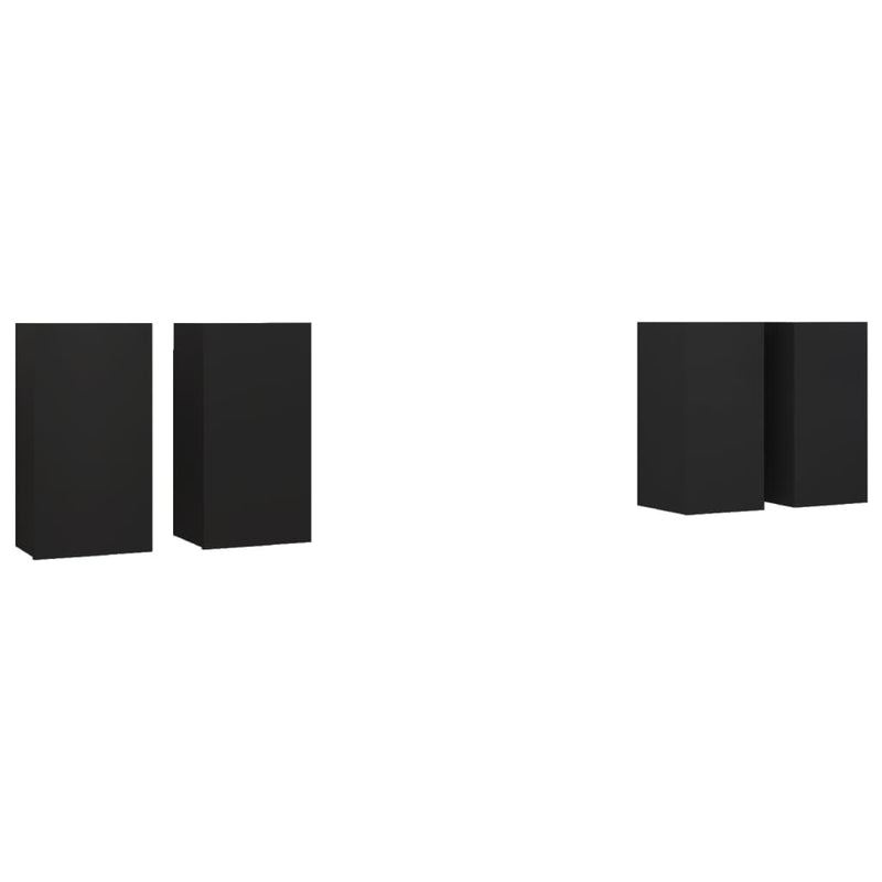 Tv-meubelen 4 st 30,5x30x60 cm spaanplaat zwart MeubelReus