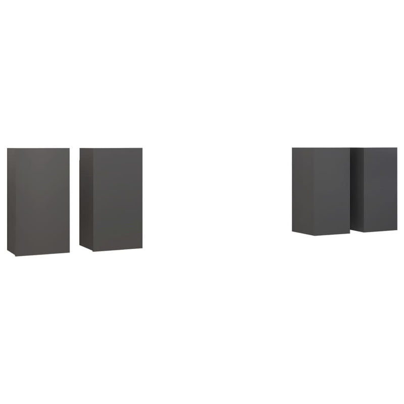 Tv-meubelen 4 st 30,5x30x60 cm spaanplaat grijs MeubelReus