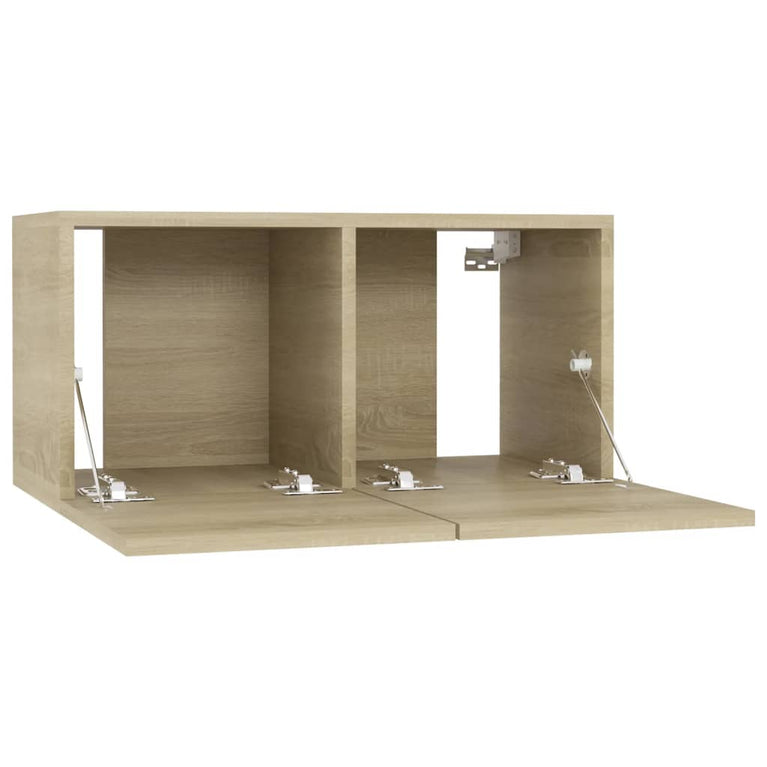 Tv-meubelen 4 st 60x30x30 cm spaanplaat sonoma eikenkleurig MeubelReus