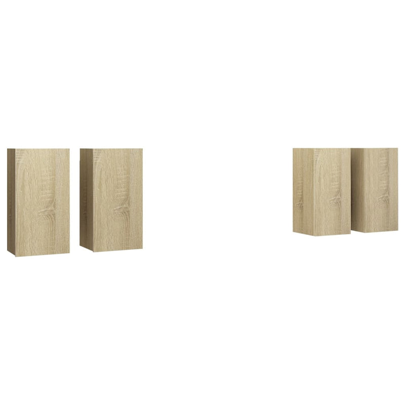 Tv-meubelen 4 st 30,5x30x60 cm spaanplaat sonoma eikenkleurig MeubelReus