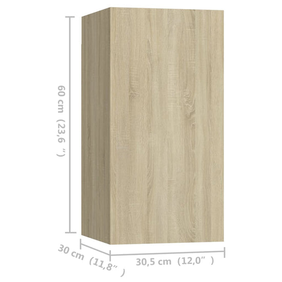 Tv-meubelen 4 st 30,5x30x60 cm spaanplaat sonoma eikenkleurig MeubelReus
