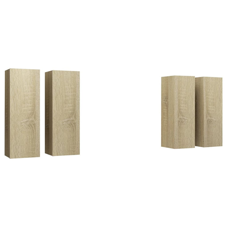 Tv-meubelen 4 st 30,5x30x90 cm spaanplaat sonoma eikenkleurig MeubelReus