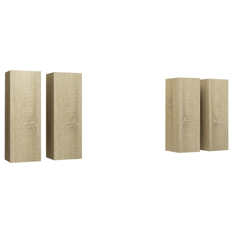 Tv-meubelen 4 st 30,5x30x90 cm spaanplaat sonoma eikenkleurig MeubelReus