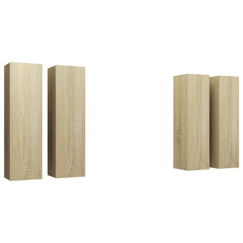 Tv-meubelen 4 st 30,5x30x110cm spaanplaat sonoma eikenkleurig MeubelReus