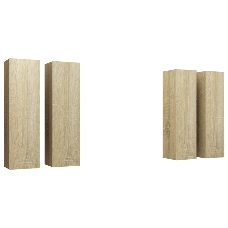 Tv-meubelen 4 st 30,5x30x110cm spaanplaat sonoma eikenkleurig MeubelReus