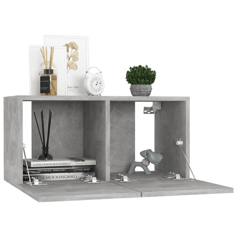 Tv-meubelen 4 st 60x30x30 cm spaanplaat betongrijs MeubelReus