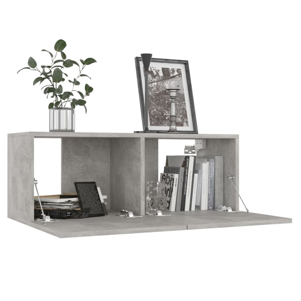 Tv-meubelen 4 st 80x30x30 cm spaanplaat betongrijs MeubelReus